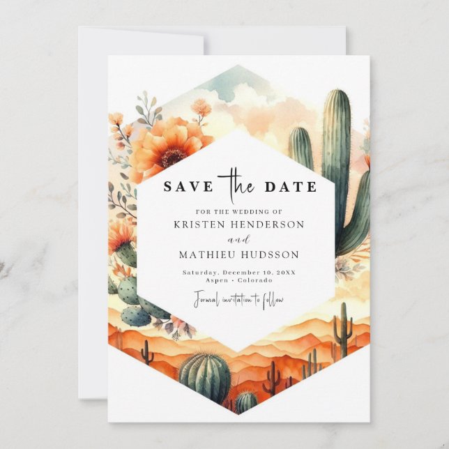 Save The Date Mariage Whimsical Personnalisé (Devant)