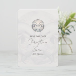 Save The Date Mariage Whimsy Dolphins Moderne Enregistrer La Car