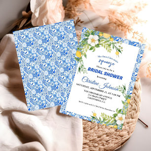 Save The Date Mariée principale citron et carrelage marocain Sal