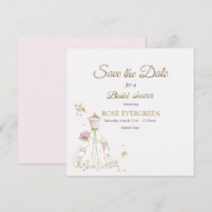 Save The Date Mariée Rouge de Fleur