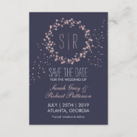 Marine Blue Rose Floral Wreath Wedding Enregistrer