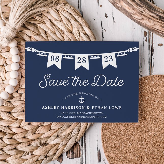 Save The Date maritime | Mariage des indicateurs nautiques (Créateur téléchargé)