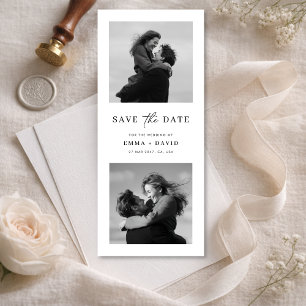 Save The Date Marque-page de mariage minimaliste moderne à deux