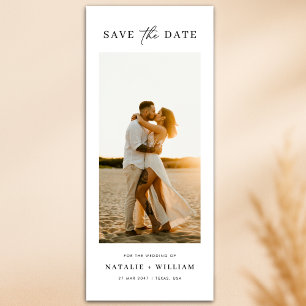 Save The Date Marque-page de mariage photo romantique minimalist