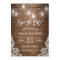 Save The Date Mason Jars Lights Rustic Wood Lace