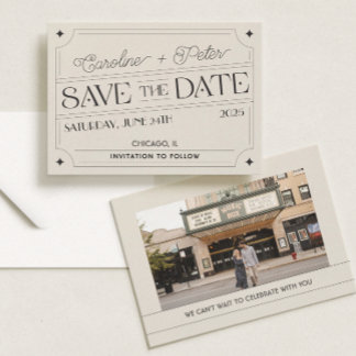 Save The Date Matchbox vintage "Enregistrer la date"