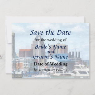 Save The Date MD - Baltimore Skyline et Harbour
