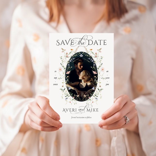 Save The Date Meadow Fleur sauvage Rustic Boho Mariage (Créateur téléchargé)