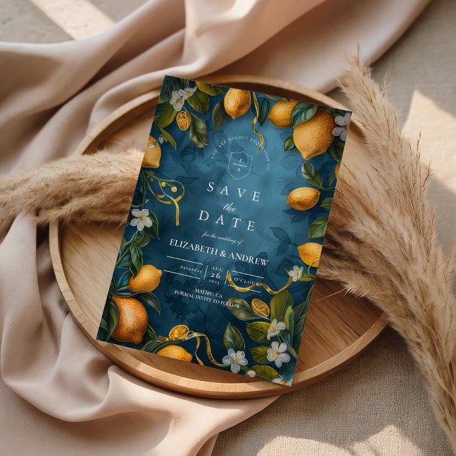 Save The Date Mediterranean Lemon Bliss Wedding (Créateur téléchargé)