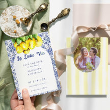 Méditerranéen La Dolce Vita Italien Citron Bleu