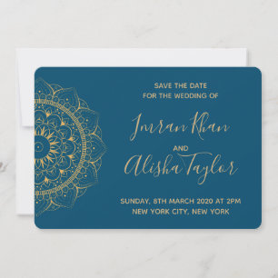 Save The Date Mehendi Mariage Indien Hamsa Henna Date à retenir
