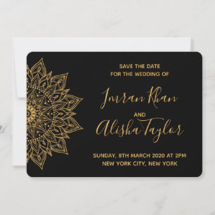 Save The Date Mehendi Mariage Indien Hamsa Henna Date à retenir