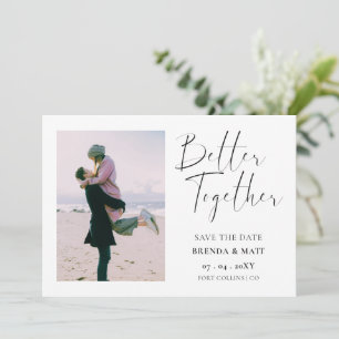 Save The Date Meilleur Ensemble Minimaliste Photo Simple
