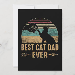 Save The Date Meilleur papa papa Ever Funny Daddy Cat Happy