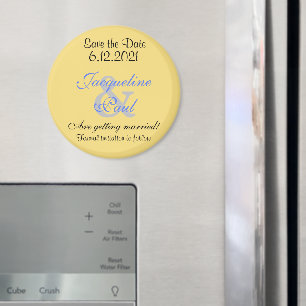 Save the Date Mellow Yellow Blue Magnets