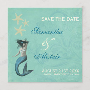 Save The Date Mermaid Beach Coastal Enregistrer La Date