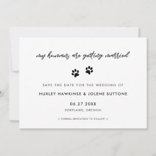 Save The Date Mes humains se marient Cadeau simple et mignon