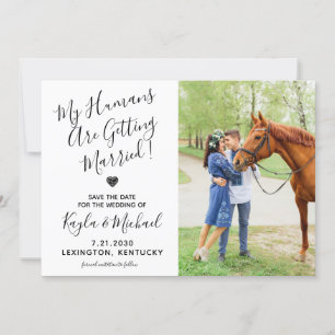 Save The Date Mes humains se marient Cheval Mariage équestre