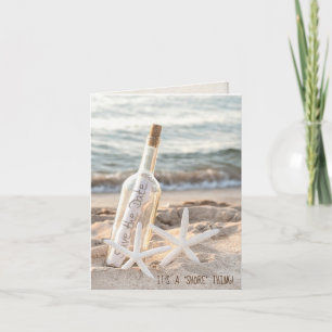 Save The Date message in a bottle Card