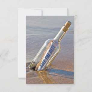 "Save The Date" message in a bottle Save The Date