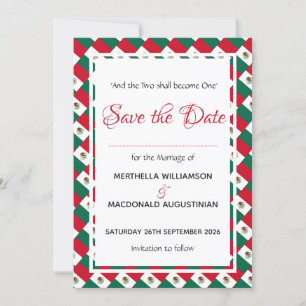 Save The Date MEXICO Mariage de célébration Patriotique Personna