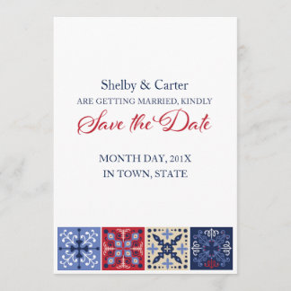 Save The Date Mexique Talavera Carrelage Mariage Enregistrer la