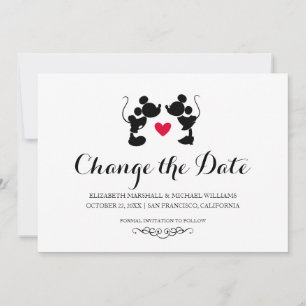Save The Date Mickey et Minnie Mariage Modifier la date
