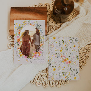 Save The Date Midsummer   Florales Romantiques d'Automne Photo 