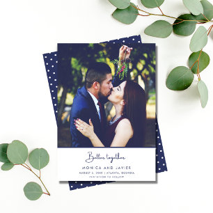 Save The Date Mieux Ensemble Mariage Photo Moderne Sauvez La Dat
