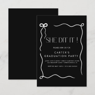 Save The Date mignon arc grd, Elgante Minimaliste noir et blanc