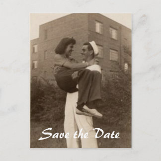 Save the Date Military Wedding Announcement Postcard