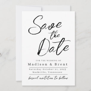 Save The Date Mimaliste Simple Non Photo Mariage Annouement