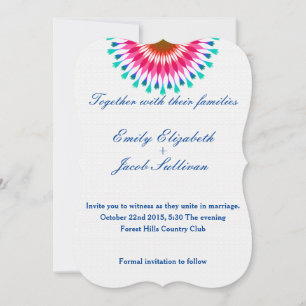 Save The Date Minimal blanc avec Mariage Lotus rose