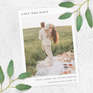 Save The Date Minimaliste chic Moderne Mariage photo simple