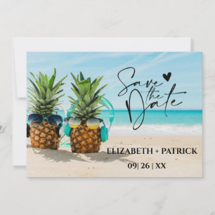 Save The Date Minimaliste chic, plage tropicale