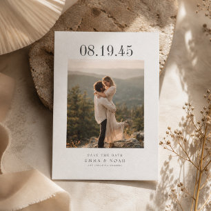 Save The Date Minimaliste Date Photo Gras Enregistrer la Date de