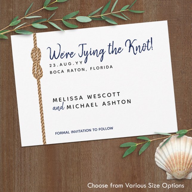 Save The Date 💌 minimaliste d'infini nautique nouer le noeud (💌Minimalist Nautical Infinity Tying the Knot Save The Date
)