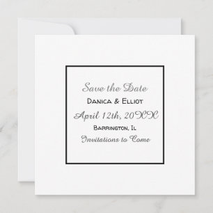 Save The Date Minimaliste Élégant Simple Coeur Photo Mariage