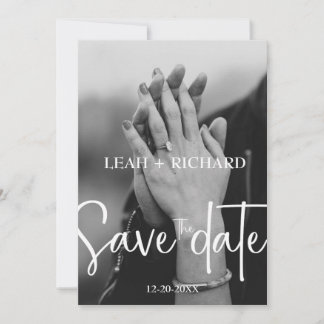 Save The Date Minimaliste Moderne – Nom personnalisé et Date