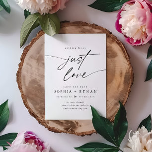 Save The Date Minimaliste Rien De fantaisie Juste Amour Élégant