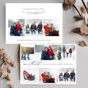 Save The Date minimum moderne 6 mariage de collection photo mult