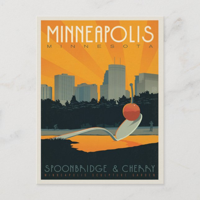 Save the Date | Minneapolis, MN Announcement Postcard (Front)