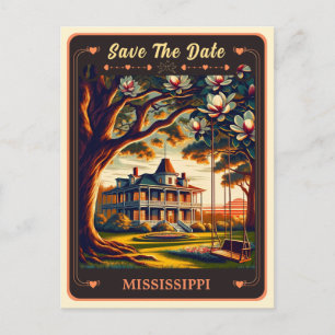 Save the Date Mississippi Invitation Postcard