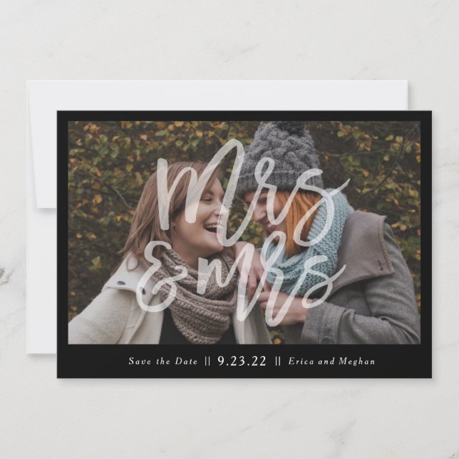 Save The Date "Mme & Mme" Photo Enregistrer la date (Devant)