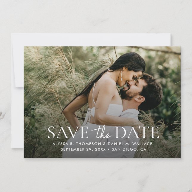 Save The Date Modern 1 Photo QR Code Wedding Website  (Devant)