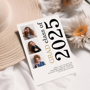 Save The Date Modern 3 photo Bold 2024 Graduation Party