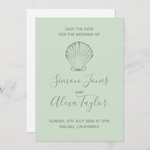 Save The Date Modern Beach destination mariage enregistrer la da