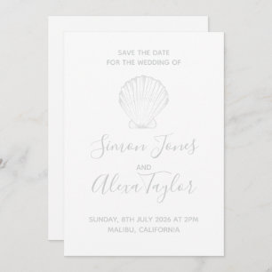 Save The Date Modern Beach destination mariage enregistrer la da