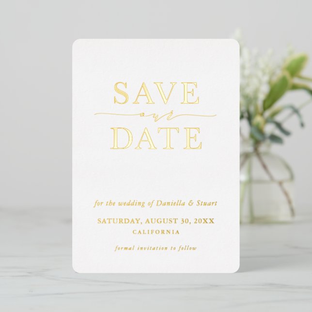 SAVE THE DATE modern elegant minimal (Standing Front)