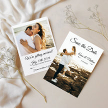 Modern Elegant Script Photo Wedding